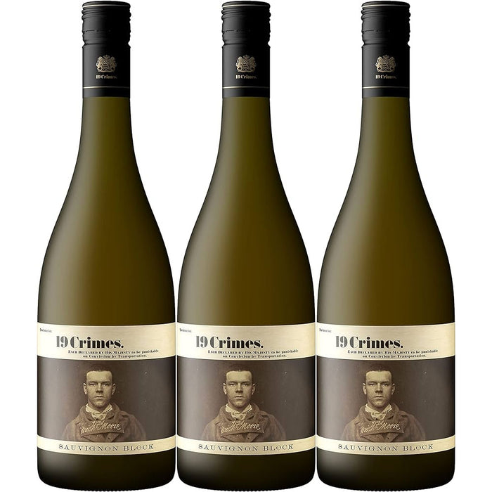 19 Crimes Sauvignon Block White Wine 750ml x 3 Bottles