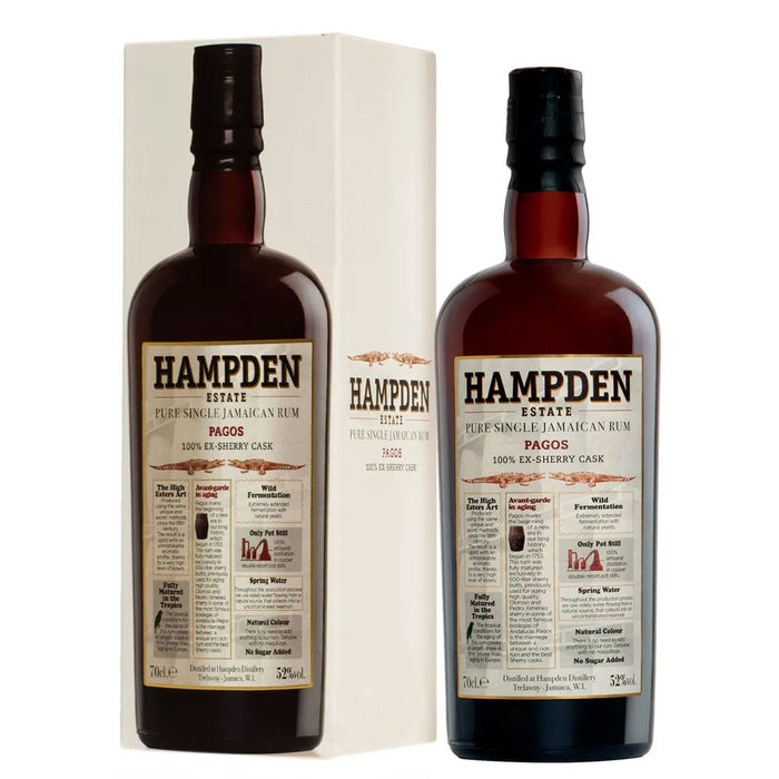 Hampden Estate Pagos 2023 Release Jamaican Rum 100% Ex- Sherry Cask ABV 52% 700ml