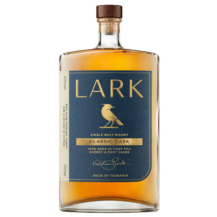 Lark Classic Cask Single Malt Whisky ABV 43% 500ml