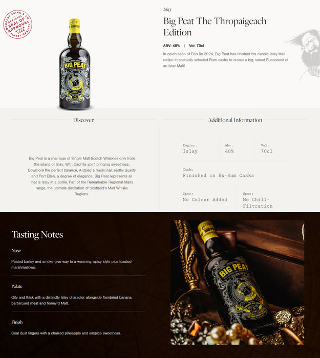 Douglas Laing's Big Peat The Thropaigeach Edition ABV 48% 700ml