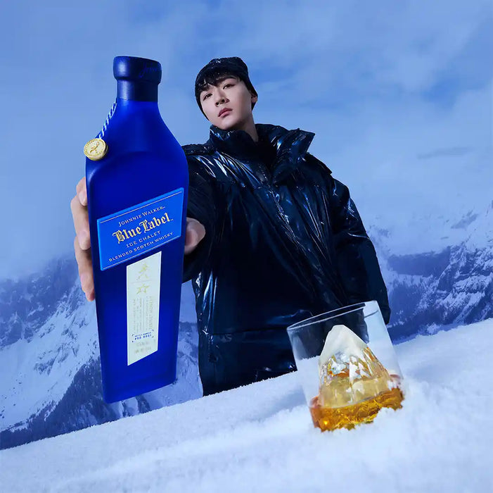 Johnnie Walker Ice Chalet Blue Label ABV 43% 750ml - Limited Edition with Perfect Moment Crossbody Bag