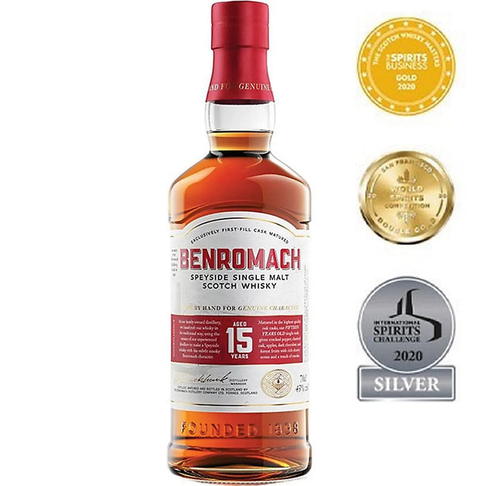 Benromach 15 Year Old Scotch Whisky ABV 46% 70cl With Gift Box