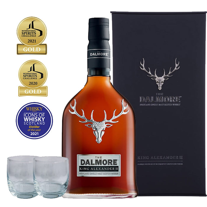 Dalmore King Alexander III With 2 Rock Glasses ABV 40% 700ml