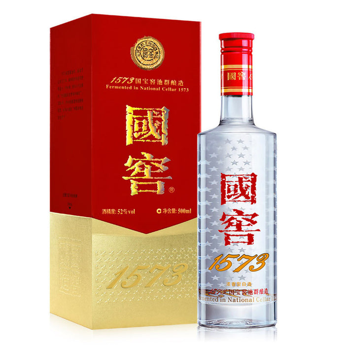 Luzhou Laojiao National Cellar Guojiao 1573 Classic Chinese Baijiu Alcohol 52% 500ml 泸州老窖 国窖1573 中国白酒