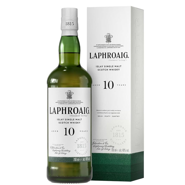 Laphroaig 10 Year Old Islay Single Malt Scotch Whisky ABV 40% 700ml with Gift Box