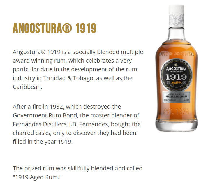 Angostura Rum 1919 ABV 40% 70cl (No Box)