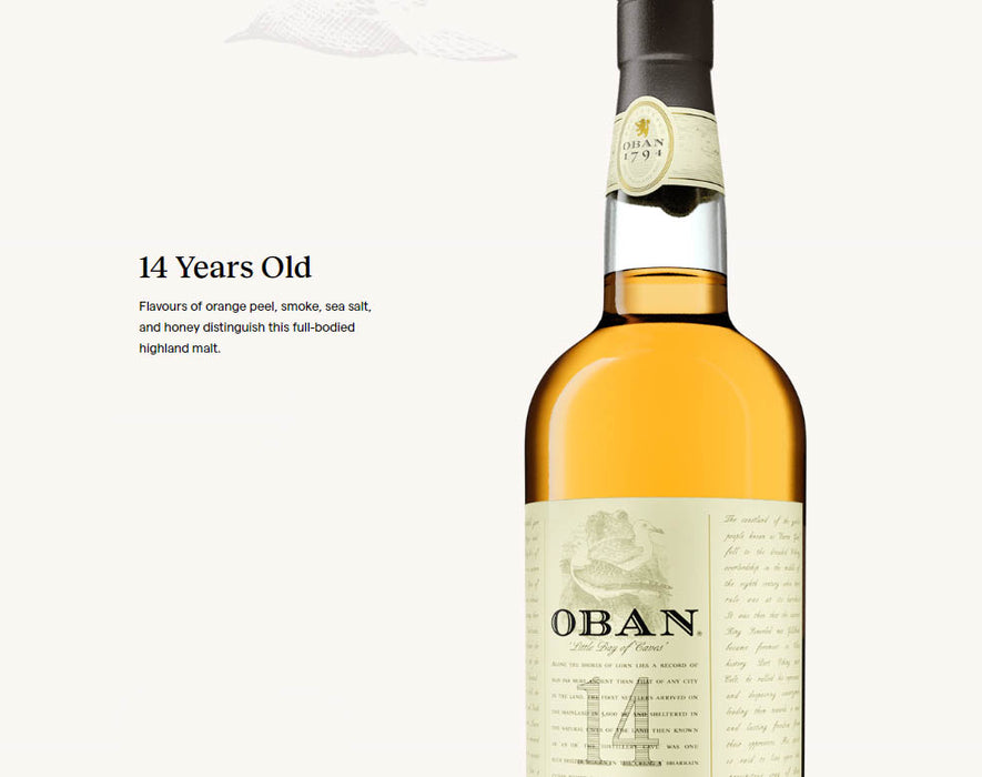 Oban 14 Years Old Whisky ABV 43% 750ml (No Box)